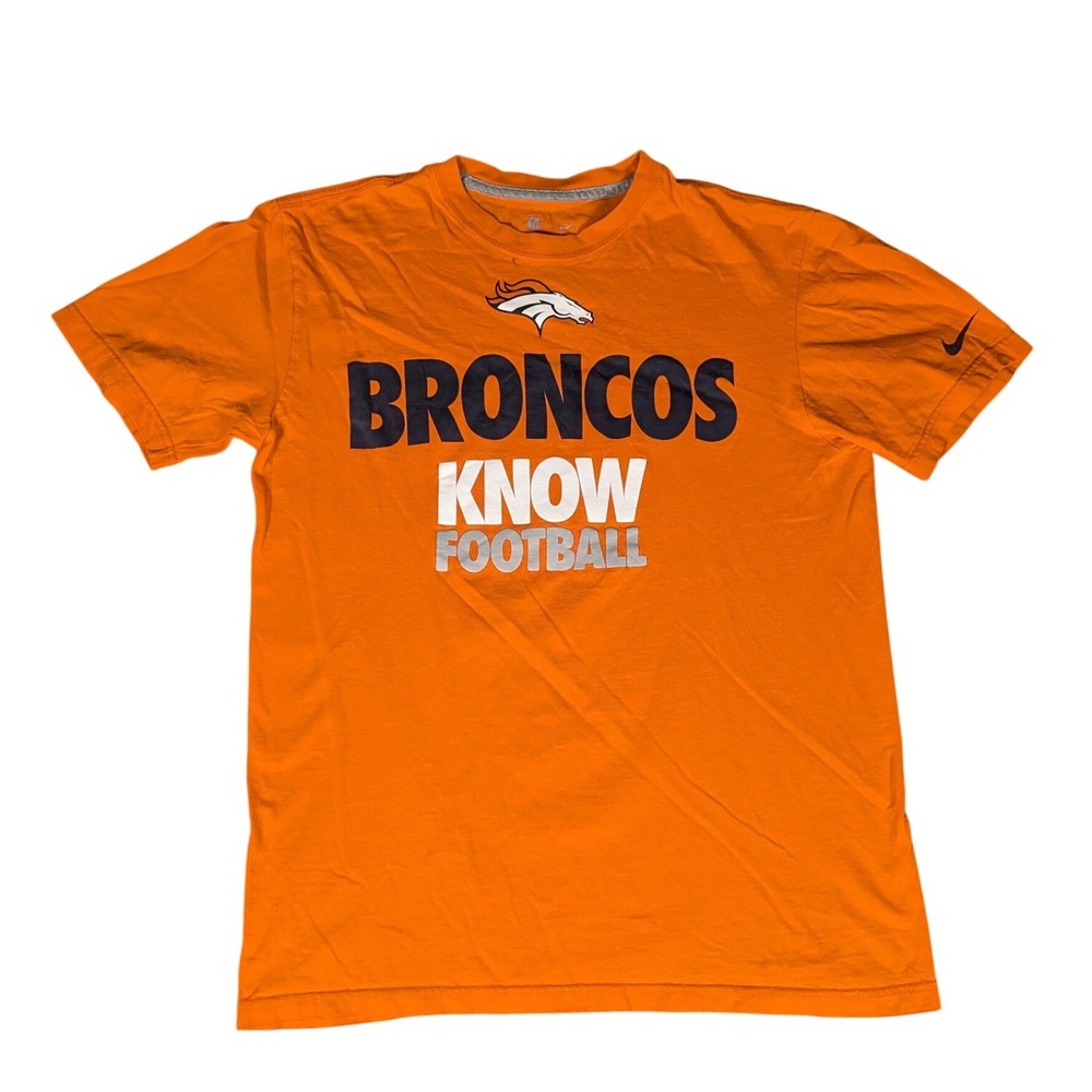 Denver Broncos Orange Nike NFL Football T Shirt Men's